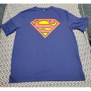 L.L Bean Superman Short Sleeve Blue T-shirt Men's Size Large